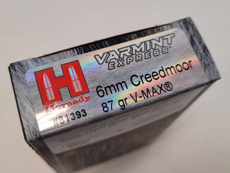 Hornady 6mm Creedmoor 87 Grain V-MAX