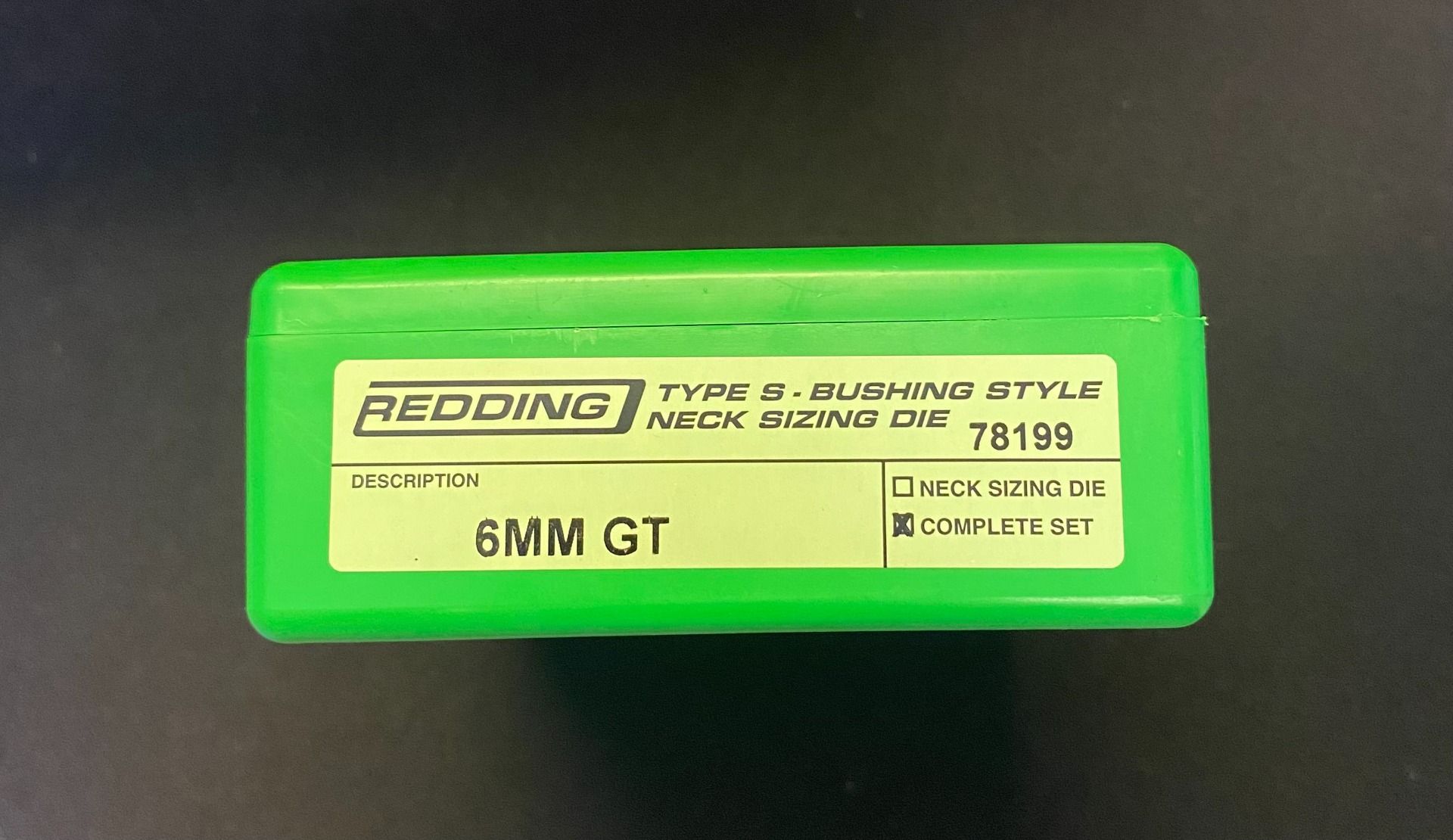 Redding 6GT Type S Match Die Set