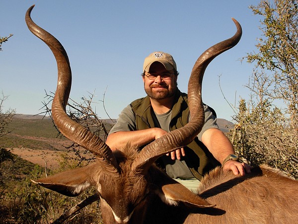 George with huge Kudu
